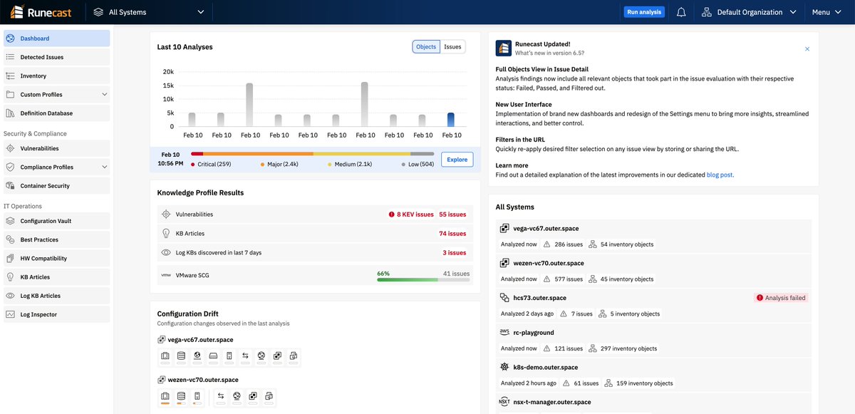 #RunecastProTip #1

Upgrade to <a href="/Runecast/">Runecast</a> version 6.5, it's awesome