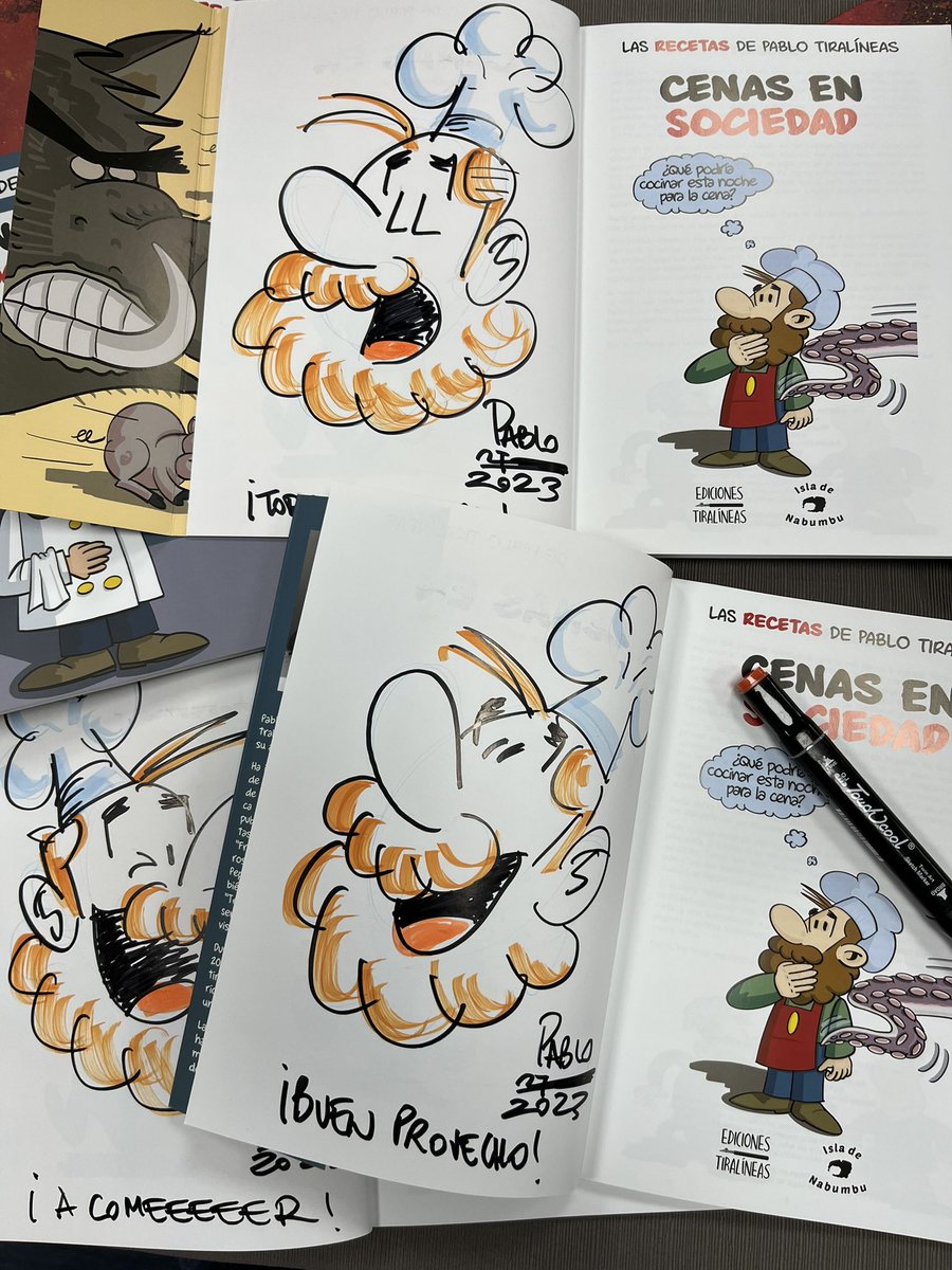 pablotiralineas's tweet photo. Mañana sábado es el día. Estaré firmando ejemplares de Cenas en Sociedad en @casadellibro de calle Velázquez. Acercaos a saludar y llevaos un libro dedicado con un dibujo a todo color. https://t.co/x0JscB8wY8
