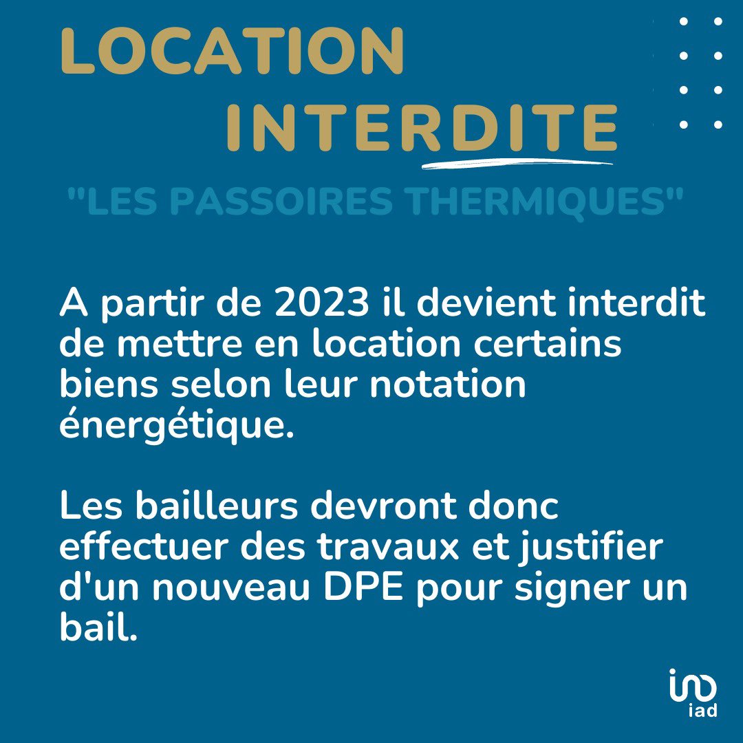 Marionimmo92's tweet photo. #AchatImmobilier #VenteImmobilier #Conseil] Quels changements en 2023 ?

L'état fait la guerre aux "passoires thermiques"!

Un conseil ?

- Marion Digeon - Conseiller immobilier iad France 👉 06 65 11 55 05

#diagnosticImmobilier #auditenergetique https://t.co/FKDfgFYq6b