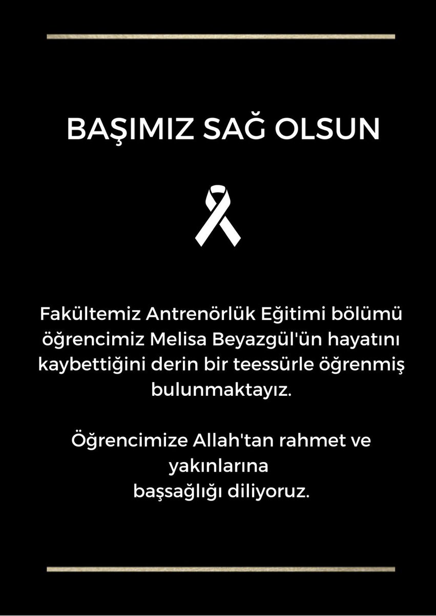 Öğrencimize Allah'tan rahmet ve yakınlarına başsağlığı diliyoruz.

<a href="/aksarayedutr/">Aksaray Üniversitesi</a> @profyusufsahin <a href="/hunluhunlu/">Hüseyin Ünlü</a>