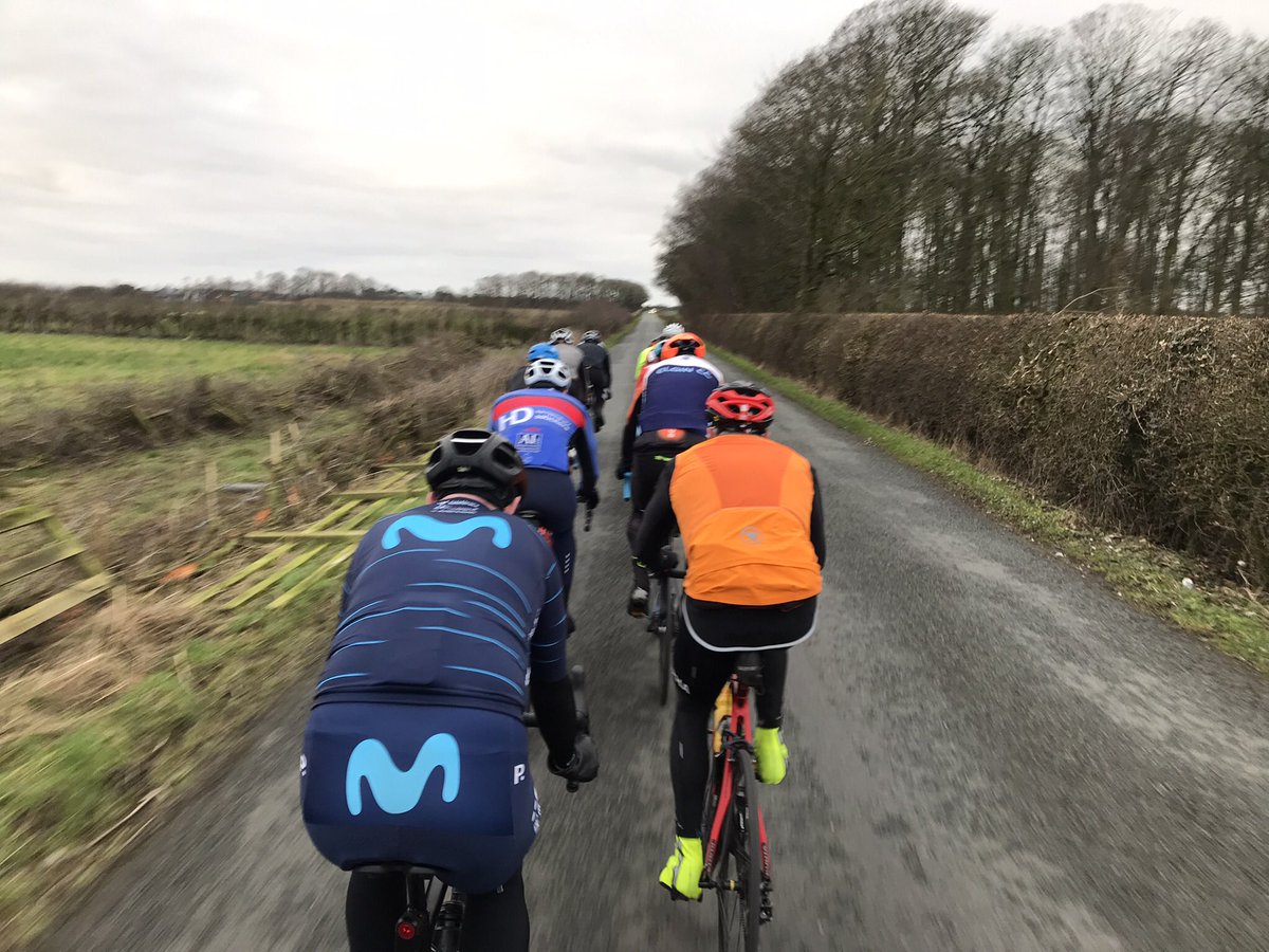 Shaun_Pearson's tweet photo. Who’s Riding the Chaingang tomorrow? 3 laps 9.5mile circuit with sprint finish. Perfect pre-season race prep, real world conditions (#notzwift) other riders, road users, wind, pot holes everything you will encounter on Race Day 9:30am under Trees opposite Hand & Dagger, PR4 0SA. https://t.co/NpRtSCyUEZ