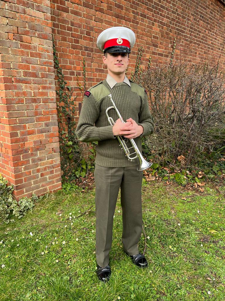 Congratulations go out to Musician Barnes Collard who has just completed his studies with us at RMSOM on cornet and violin. All the very best for your future career. BZ <a href="/RMBandService/">The Bands of HM Royal Marines</a> <a href="/HMNBPortsmouth/">HMNB Portsmouth</a> #DoWhatYouLove #MoreThanMusic #Trumpet #Violin