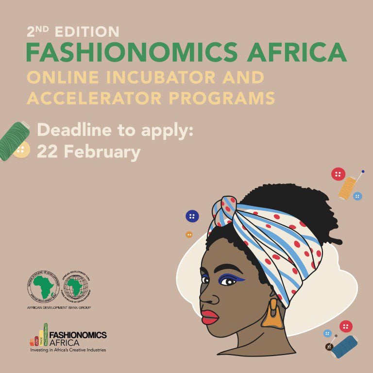 Be_Afrika's tweet photo. AfDB Fashionomics Africa 2023 for African Fashion Entrepreneurs ($20,000 Grant)
More on the program here https://t.co/BsUugYuCiV
Few words from the 2022 winner https://t.co/GBnSojmrvB
More on this years call and how to apply here https://t.co/vGa6eKme7F  #africanfashion https://t.co/azpHGvWh6q