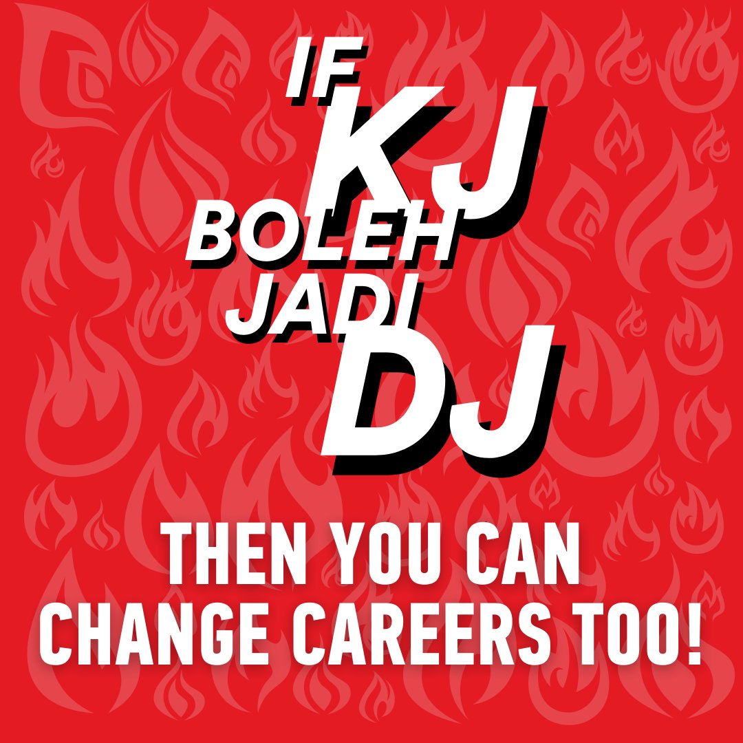 Take it from us... If #kjbolehjadidj then you can change careers too! Find out more at cutt.ly/changecareers today.
#KJjadiDJ #YouCanDoIt #TakeTheLeap