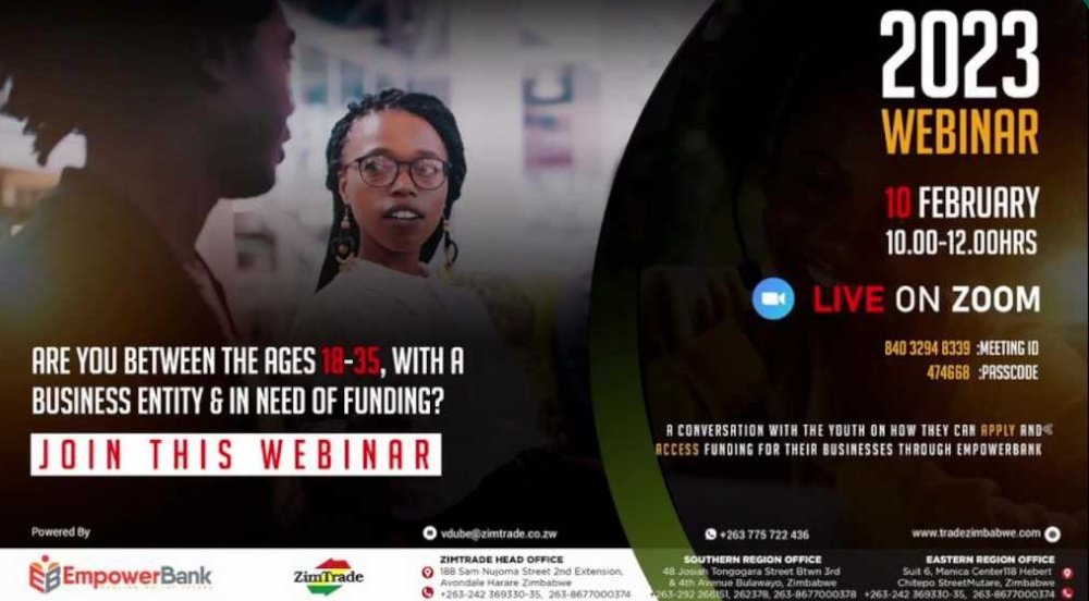 🔴Happening Now: @ZimTradeAlerts in partnership with @bank_empower webinar on how young people '18 - 35' can access funding for their businesses.
➡️ Stream here 👇🏽
facebook.com/HStvradio/vide…
➡️ Remember to like and follow our page! 
#EnergisingExports #HStvZim