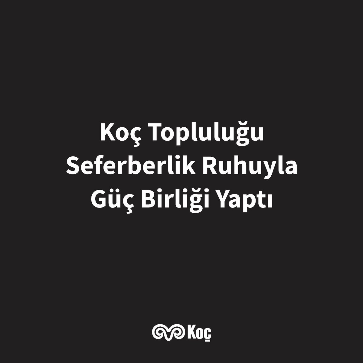 Koç Holding ve Topluluk Şirketleri, deprem felaketinin yaralarını sarmak ve ihtiyaç sahiplerine hızla ulaşmak üzere depremin meydana geldiği ilk günden bu yana var gücüyle çalışıyor. Habere ulaşmak için linke tıklayabilirsiniz: koc.com.tr/medya-merkezi/…