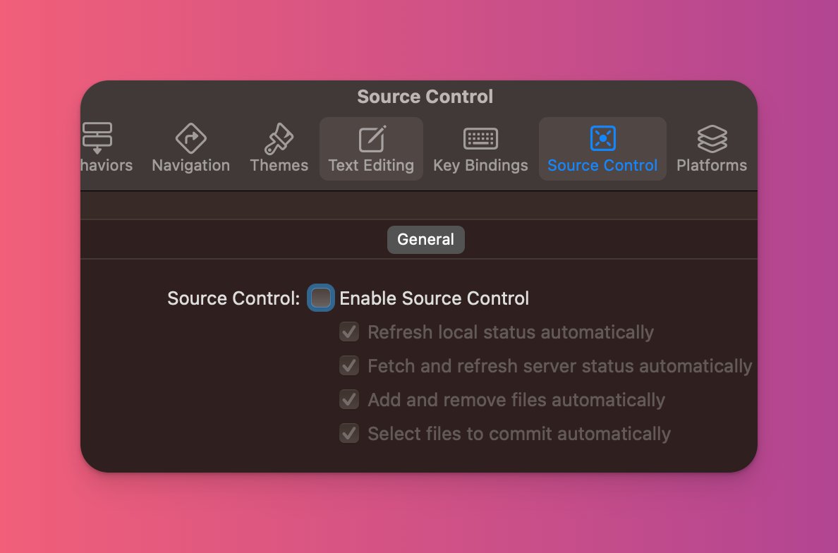 ronyfadel's tweet image. Xcode pro-tip: if you don't use Source Control in Xcode and want to save a ton of CPU cycles and battery life, disable "Enable Source Control" in Xcode Preferences.