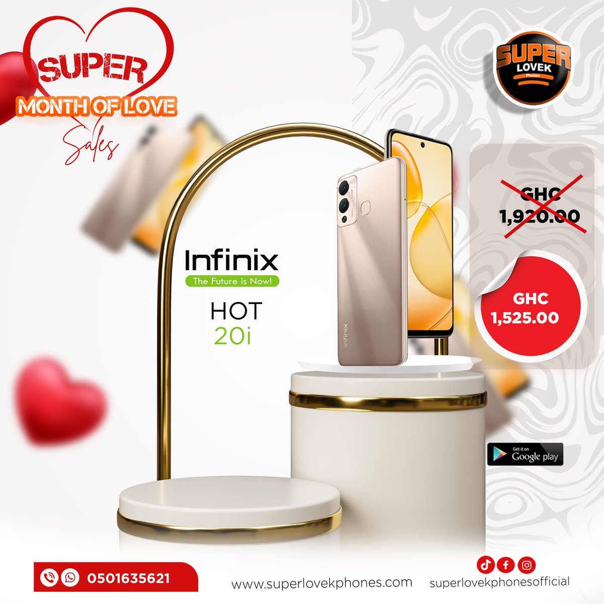 super_lovek's tweet photo. Super Month Of Love❤️...Enjoy amazing discounts on all phones📱 purchases from Super Lovek Phones this month.

Visit our website at https://t.co/FpA98IkD20 to place your order or call 0501635621.

#superlovekphones #phones #Ghana #samsung #infinix #tecno #huawei #itel #xtigi https://t.co/pspzn1YHth