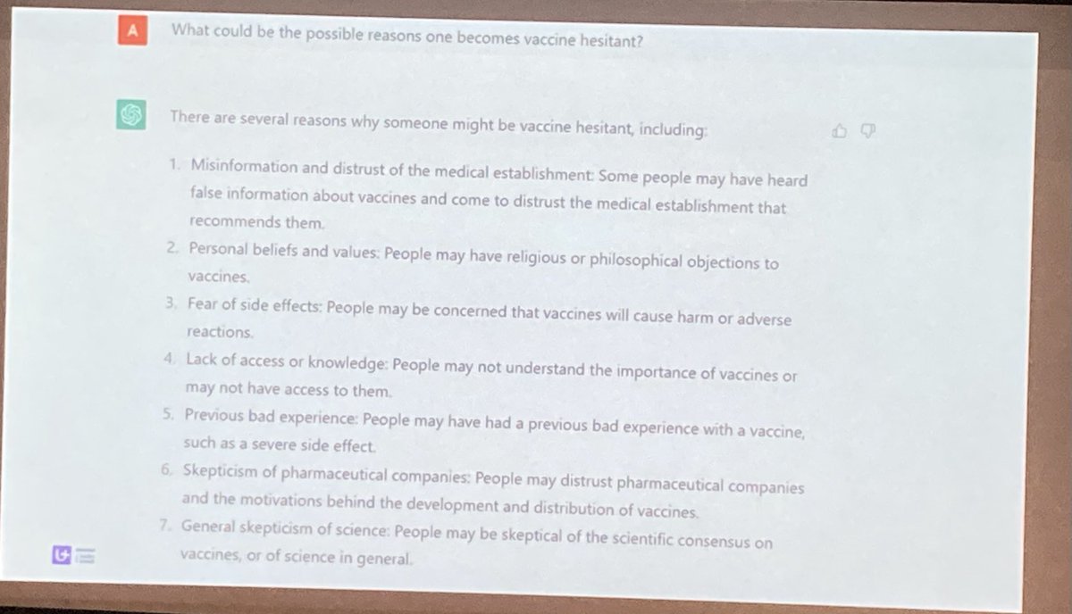 Also ChatGPT has answers to what drives vaccine hesitancy #chatgpt #vaccination #vaccineswork