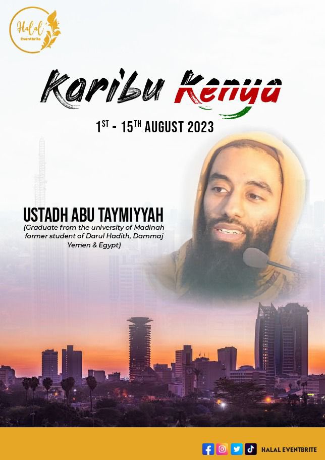 NISSY 🩷 (@kinganisaa) on Twitter photo We are pleased to announce that <a href="/AbuTaymiyyahMJ/">MJ - Abu Taymiyyah</a> will be in Kenya from August 1st to 15th. More announcements to follow <a href="/HalalEventbrite/">Halal Eventbrite</a> We are pleased to announce that <a href="/AbuTaymiyyahMJ/">MJ - Abu Taymiyyah</a> will be in Kenya from August 1st to 15th. More announcements to follow <a href="/HalalEventbrite/">Halal Eventbrite</a>