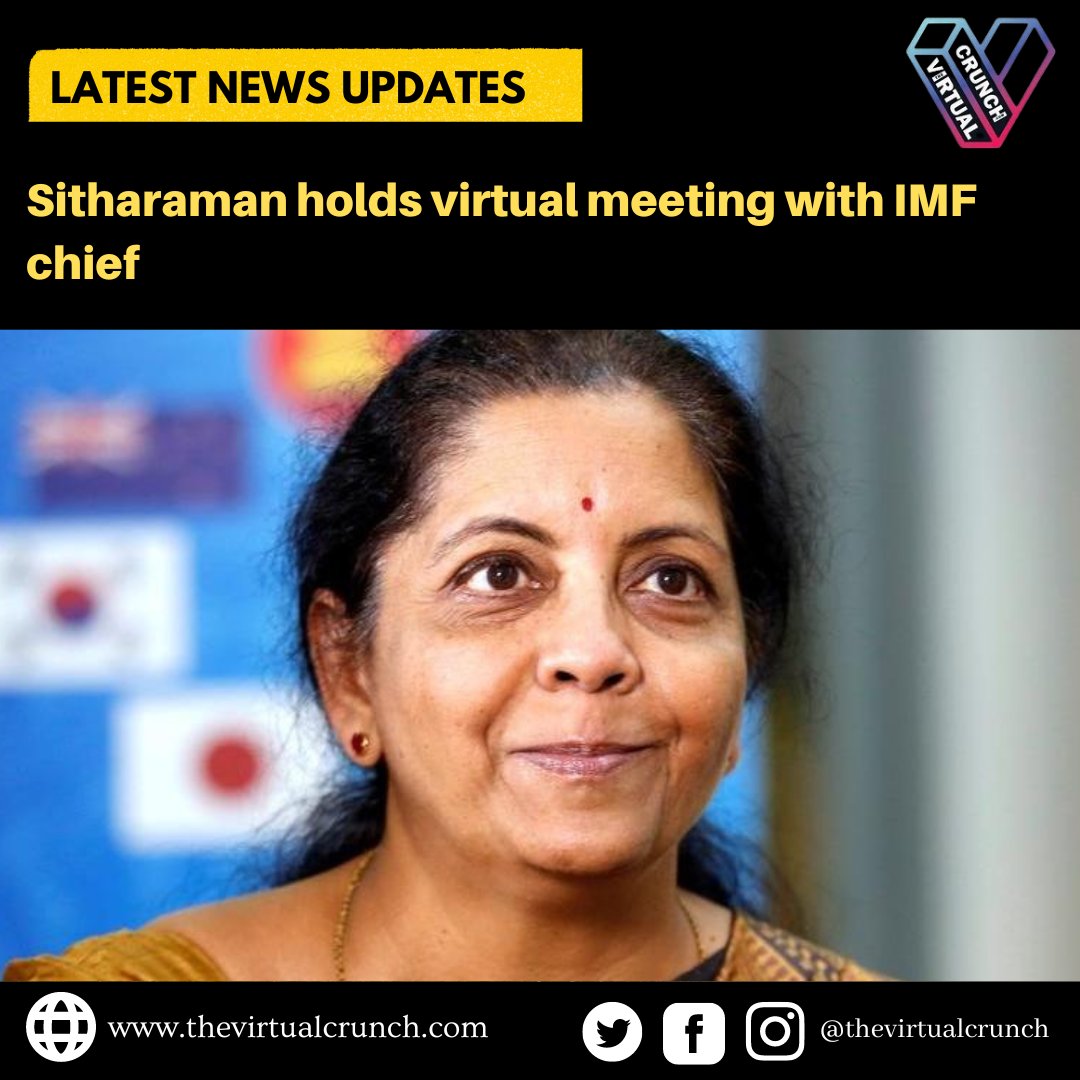 𝐒𝐢𝐭𝐡𝐚𝐫𝐚𝐦𝐚𝐧 𝐡𝐨𝐥𝐝𝐬 𝐯𝐢𝐫𝐭𝐮𝐚𝐥 𝐦𝐞𝐞𝐭𝐢𝐧𝐠 𝐰𝐢𝐭𝐡 𝐈𝐌𝐅 𝐜𝐡𝐢𝐞𝐟

Read more: bit.ly/3HOee1N
Source: bit.ly/3jOfYjC

Follow @thevirtualcrunch now for more news and updates.

#virtualreality #imf #nirmalasitharaman 
#virtualrealitysalert
