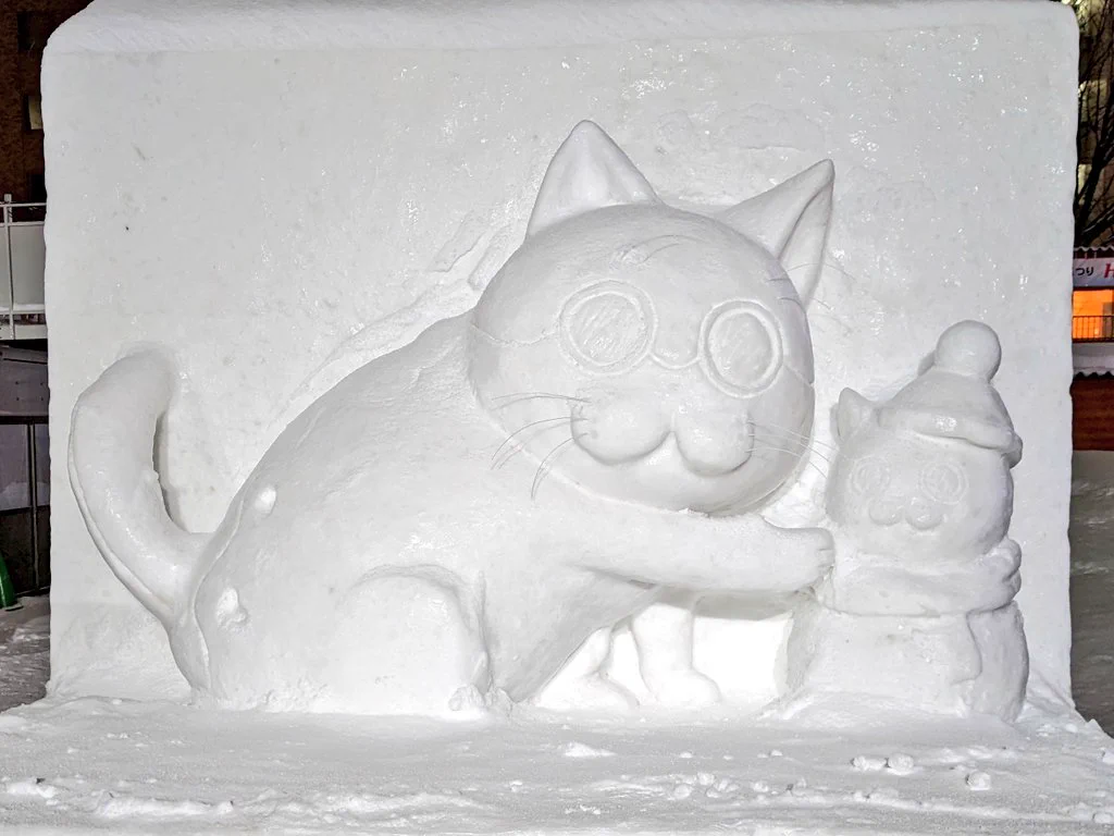 @kyuryuZ かわいいいいいい！！！🥲🧡🧡🧡🧡🧡
昨日雪まつりでキュルちゃん見てきました🐱❅ 