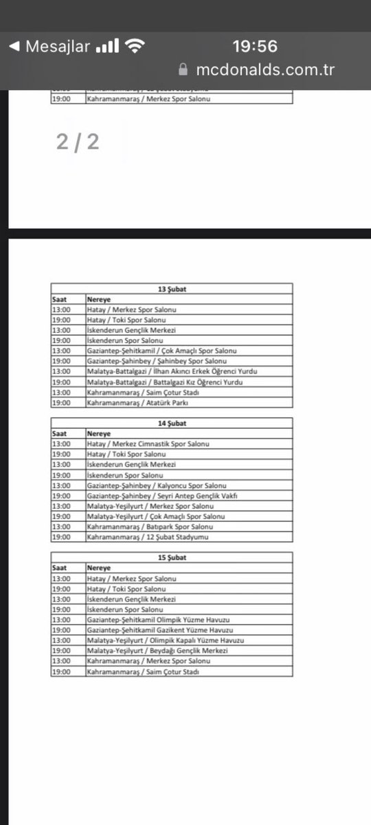 Mc Donals Menü Yardım Noktaları
#depremsondakika #hatayantakya #HatayinSesiniDuyun #MARAS #adiyamandeprem #Antep #Malatya