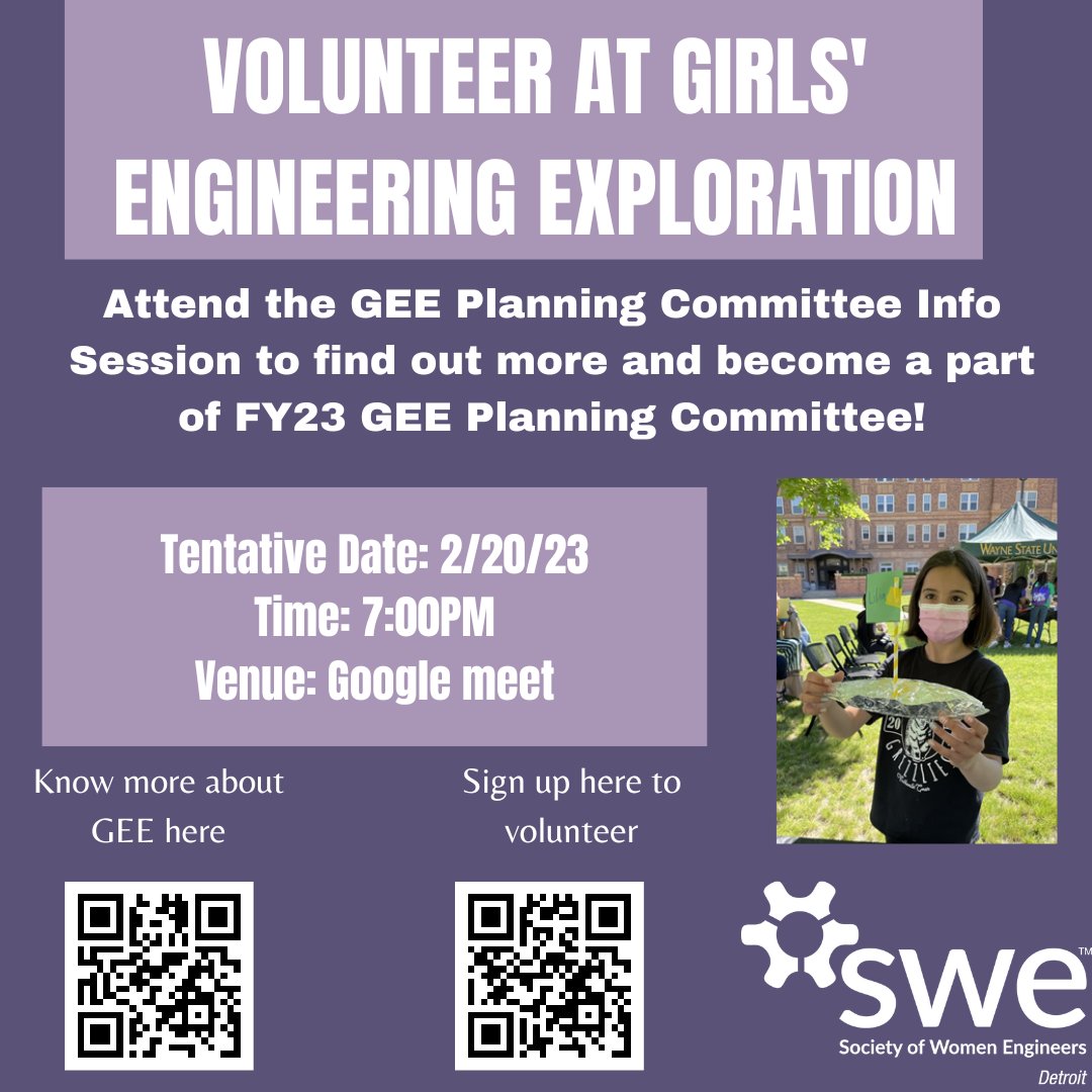 Sign Up to Volunteer on GEE's Planning Committee here : shorturl.at/csJX1