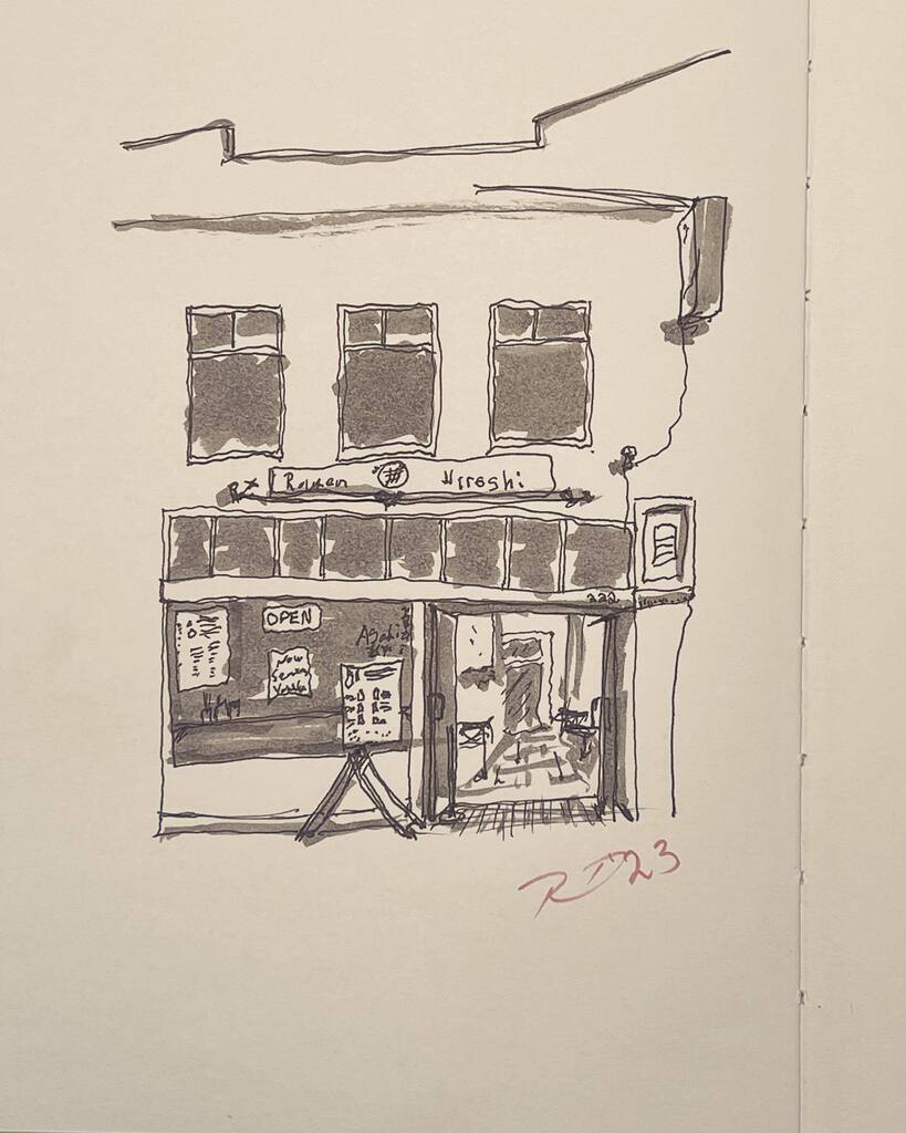 ⚡ - Shannon Duncan - 🐦 (@iammrduncan) on Twitter photo instagr.am/p/Cod72-LNblJ/
A quick storefront sketch while in SF recently at <a href="/ramenhiroshi/">渡辺</a>.sf .
#usk #urbansketchers #storefront #storefronts #perspectivedrawing #archilovers #archidaily #arq_sketch #lineandwash #fountainpenaddict #fountainpenart #streetsketch instagr.am/p/Cod72-LNblJ/
A quick storefront sketch while in SF recently at <a href="/ramenhiroshi/">渡辺</a>.sf .
#usk #urbansketchers #storefront #storefronts #perspectivedrawing #archilovers #archidaily #arq_sketch #lineandwash #fountainpenaddict #fountainpenart #streetsketch