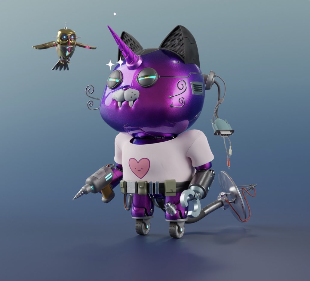 dotothemoon's tweet photo. The skills of this team are unparalleled, great job @CATBOTICA on their 3d launch. My 2D catbots morphed into some beauties. If this is only the beginning, can’t wait to see what’s to come. https://t.co/lsbtR2Zckw