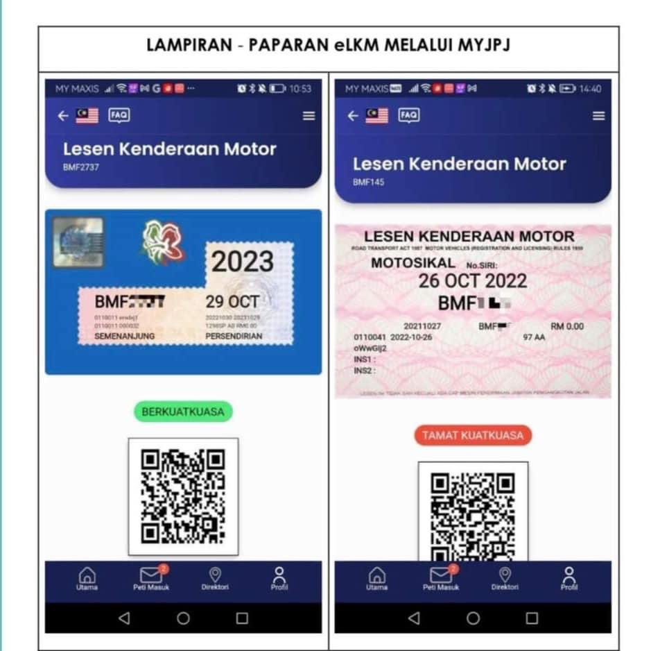 thefaizzainal's tweet photo. Tak perlu lagi pelekat roadtax kereta! 

Kerajaan dah umumkan penggunaan aplikasi MyJPJ sebagai alternatif roadtax dan lesen secara ‘digital’.

Lebih mudah, takde lagi isu pelekat susah pasang/tanggal, banyak akses seperti semakan saman, bida nombor &amp; banyak lagi.

1/2 https://t.co/0QObuPh95O