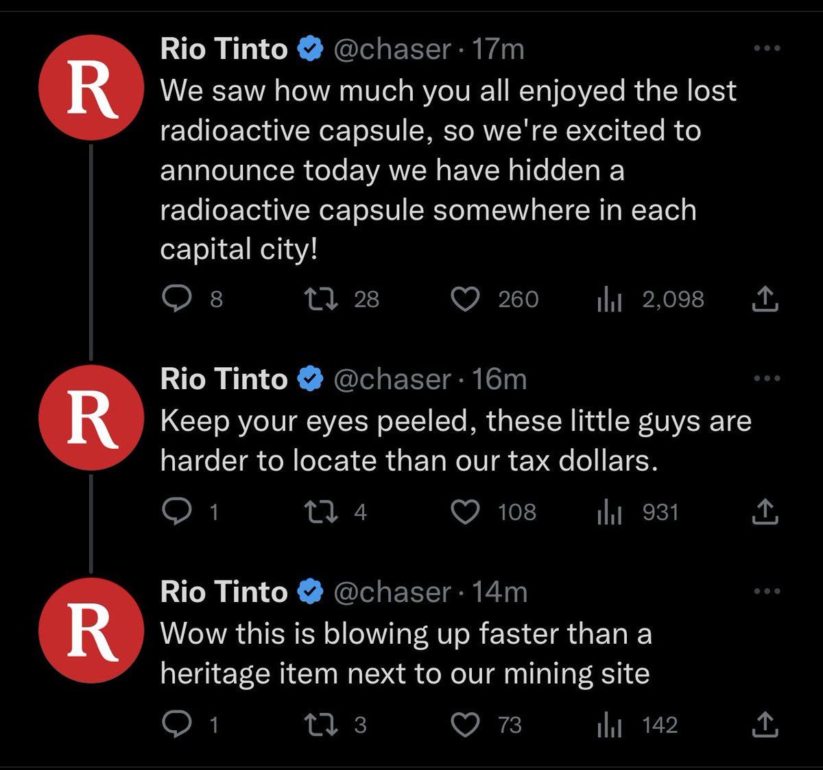 I can’t believe these are the tweets that got <a href="/chaser/">The Chaser</a> banned 😅😅😅😅