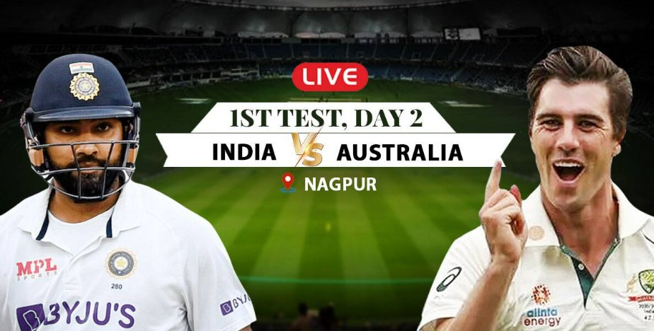 camfireofficial's tweet photo. Live scores for the IND vs AUS matchup Day 2 of the first test begins with Rohit Sharma and Ashwin batting for India, who reach 100 runs. #INDvsAUS #RohitSharma𓃵 https://t.co/70dbWdO6fX