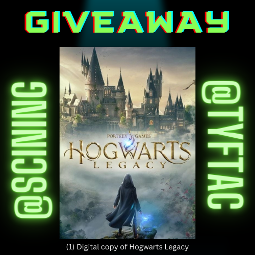 scining's tweet image. GIVEAWAY!!! 🥳

A digital copy of Hogwarts Legacy!! 

To enter:
-Follow @scining &amp;amp; @tyftac 
-Retweet 
-Comment your House!