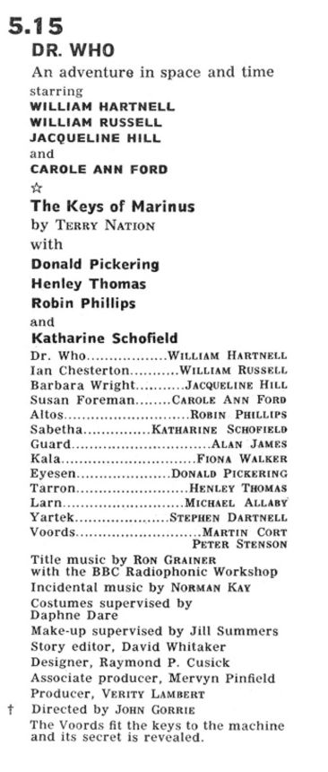 Doctors_Beard's tweet image. With "The Keys of Marinus" collected, the time travelers return to their starting point, but all is not as it seems in our final installment.  Stay tuned as we review this story tomorrow on the podcast.
#thekeysofmarinus #DoctorWho #DoctorWhoPodcast #DWReview #podcast