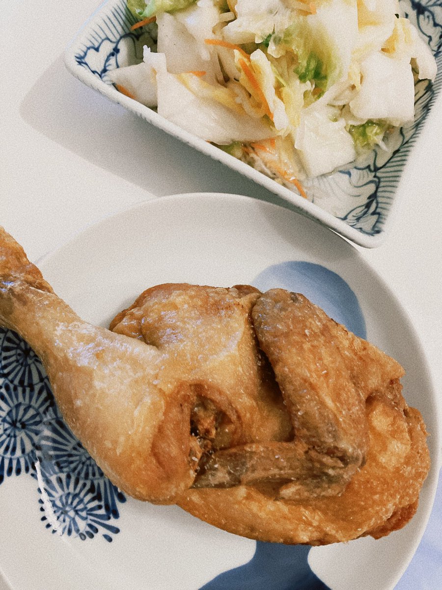 Wakadori no Hanmi Age(deep fried half chicken)!!! Itadakimasu!!!