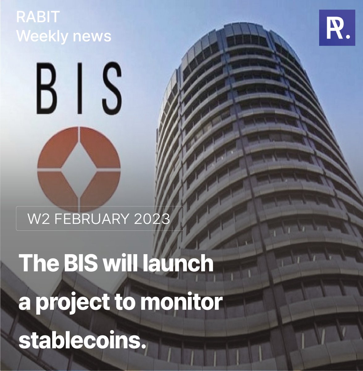 RABIT_crypto's tweet photo. [W2 February 2023] Weekly Card News📜
Want to know what's happening in the #coin market? 😮 Catch up with the trend in a more digestible form with our "Weekly Card News."

Check out right now!✅
https://t.co/BkYnU8RXDd

#Crypto #BIS #StableCoin #Google #cryptocurrency #CryptoNews https://t.co/bVOmRlwa26