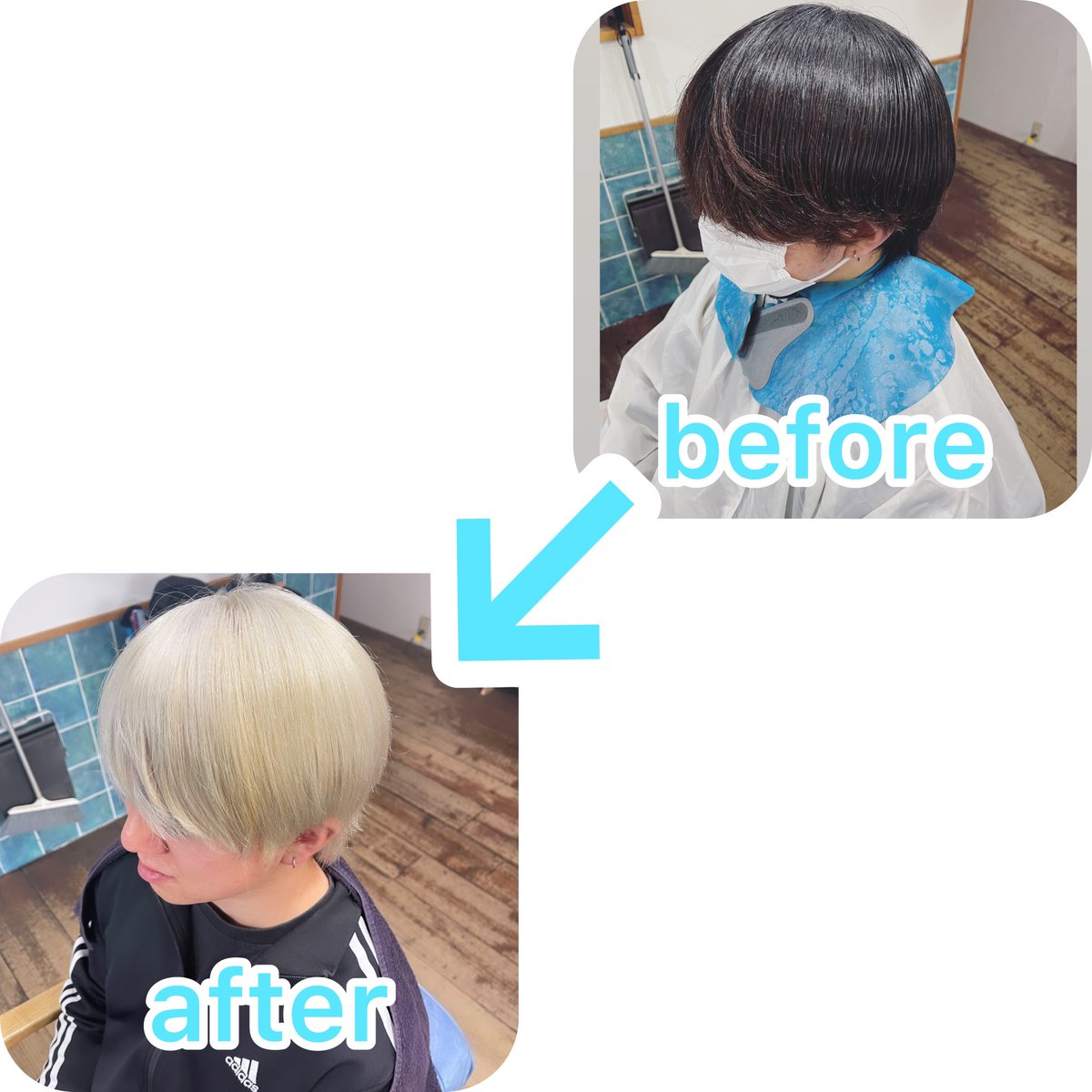 UnseuleHair's tweet photo. 脱黒髪センターパートしてセニングはあまり使わない重めのマッシュに！

ケアブリーチ２回やってのダブルカラーもやったから３時間半かかってしまったけど喜んでもらえてよかった👍
ブリーチするの誰にも言ってないって、���メチェンすぎて誰かわかんないんじゃない？w
いつもありがとうございます🙇‍♂️ https://t.co/5TtjodyhJY