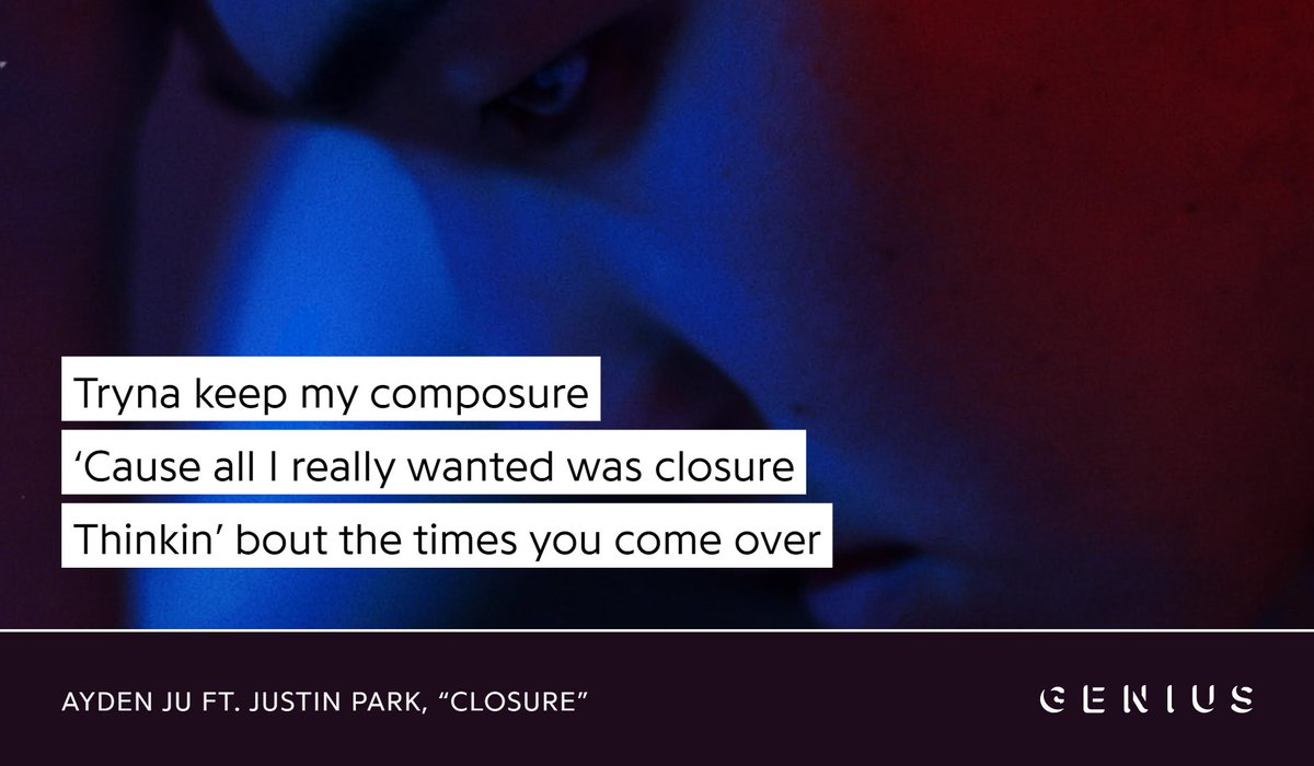 Genius_kor's tweet photo. 5A Label's Ayden Ju has released his new single "Closure," featuring #SMTM11 contestant Justin Park! Check out the lyrics to the song on Genius now!
#NewMusicFriday #5ALabel @aydenju @JustinParkMusic
πhttps://t.co/3E76Y7ticQ https://t.co/0hGUOuhVfo