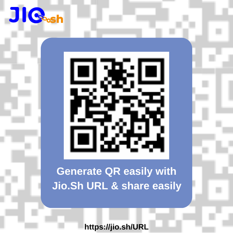 jioshurl's tweet photo. Get your own QR code with https://t.co/cBhg33h7v9 URL generator.
Try https://t.co/cBhg33h7v9 URL & sign up today.
#JioShURL #JioShortURL #StartupIndia #ShortURL #BioLink #qrcode #generateQR https://t.co/mms81rbV7O