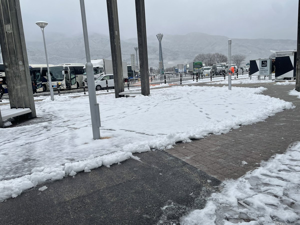 東京向かってるんですけど、静岡は雪降ってたんだなあ
