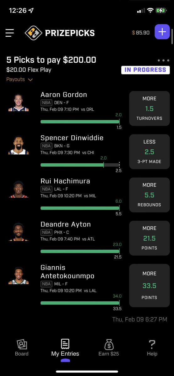 daddyspicks7's tweet photo. 2 binks tonight  who tailed! Used @OddsJam for the research! https://t.co/tzVlPeWAHl