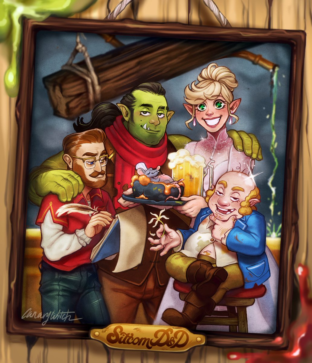 CanaryWitch✨ (@canarywitch) on Twitter photo Sometimes a family can be four huge jerks and their jerk rat, and I think that's beautiful. 🐀🍻⚔️
Congrats on the upcoming season 3, <a href="/SitcomDnD/">SitcomD&D Podcast</a>! Sometimes a family can be four huge jerks and their jerk rat, and I think that's beautiful. 🐀🍻⚔️
Congrats on the upcoming season 3, <a href="/SitcomDnD/">SitcomD&D Podcast</a>!