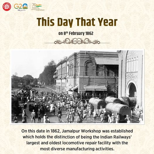 UKToursIN's tweet photo. #ThisDayThatYear
On this day in 1862, the Jamalpur Workshop, India's oldest locomotive repair facility, was established.
#DownTheMemoryRail https://t.co/ATIqGsiaBA