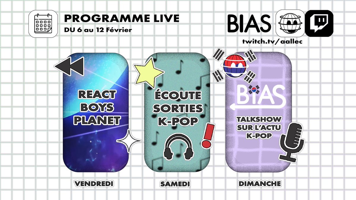 bias_live's tweet photo. Ce weekend, la K-Pop est à l'honneur !🇰🇷

RDV dès ce soir à 21h30 sur https://t.co/YNkTXJlmsg 🔥 https://t.co/w2fscCZK5z