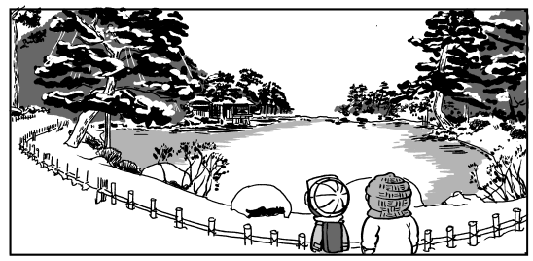 雪はメンドくさいけど雪景色は普段の背景に比べて描くのラク 