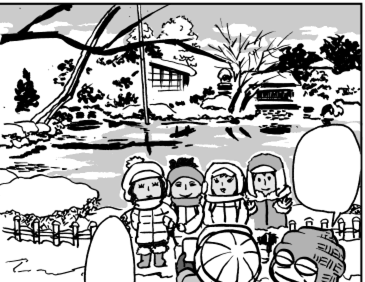 雪はメンドくさいけど雪景色は普段の背景に比べて描くのラク 