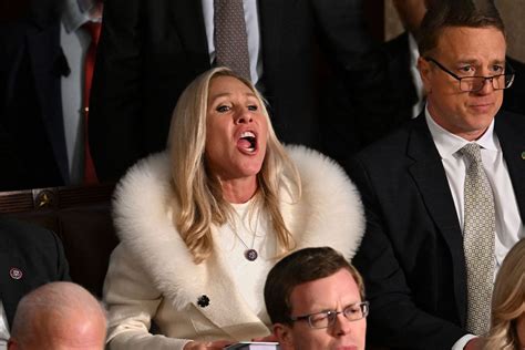 NoFilterStrong's tweet photo. The drunk aunt at every party that never knows when to STFU  #StateOfTheUnionAddress  #MarjorieTaylorGreeneIsSoDumb  #MarjorieTraitorGreene  #MarjorieTaylorGreene #blondeidiot https://t.co/6yxgM9S1yu
