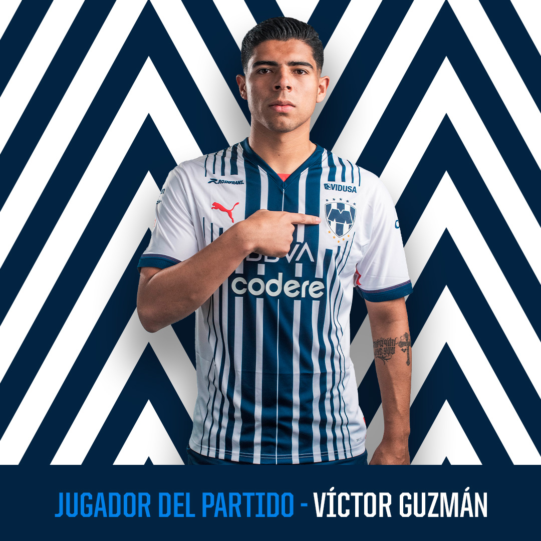 Rayados's tweet photo. Víctor Guzmán es nuestro jugador del partido #AtlasVsRayados. 👏🏻

¡EL TORO EN LA DEFENSA! 🔥🐂 https://t.co/yKil79UNF3