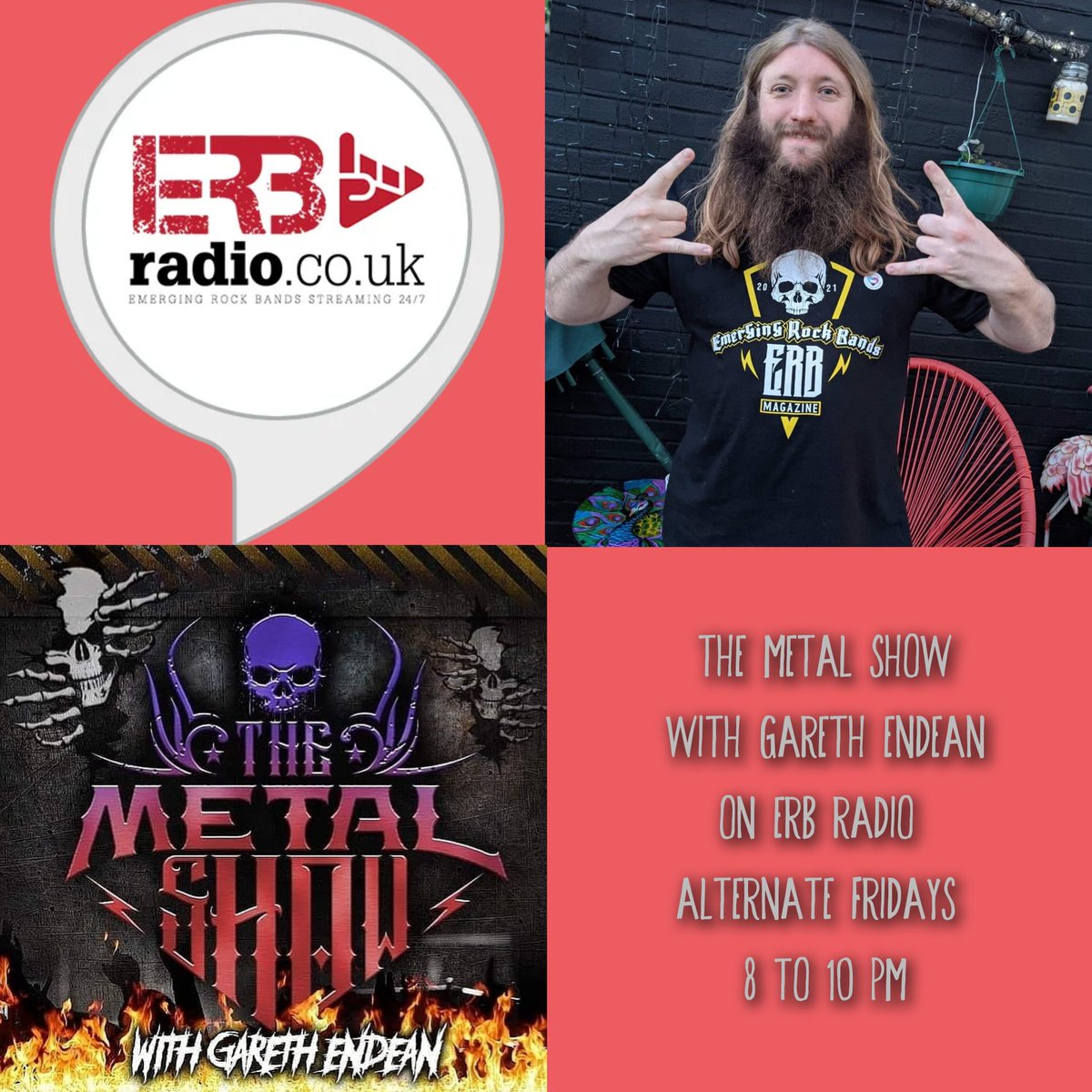 There's 2 glorious hours of #TheMetalShow from 8PM on @EmergingRock Bands Radio! Gareth Endean'll be spinning mighty moshers from @KoreMachina @SeeingThingsCZ @orbitculture @ITHACABAND @TheHXTXD @cagefighthc @BleedingAntlers @WebbOfficialUK @Ritualsukmusic @onemorningleft1...