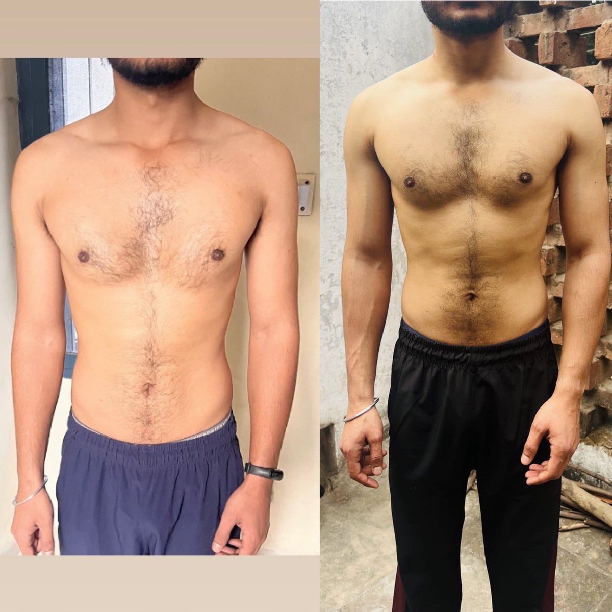 PathreSidhesh's tweet photo. 3 months difference, Muscle Gain case. Online personal training. 

DM me to start your transformation. I will guide you whatever goal you have.

1. Fat loss 
2. Muscle Gain
3. Fix Metabolic health
4. Body recomposition 
5. Endurance https://t.co/GgXUUOt2dX