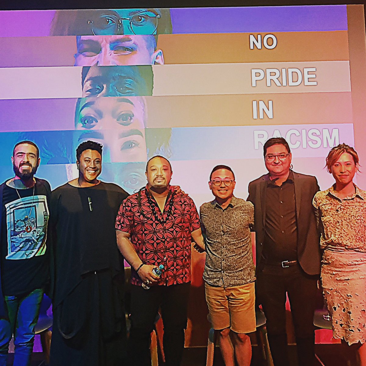 THANK YOU to our amazing panel that helped us navigate sexualised racism in our multicultural LGBTIQ+ communities @ThorneHarbour‘s No Pride In Racism event @VicPrideCentre during @midsumma - Abdurahman Katamish Samuel Gaskin Tony Fretton James Seow Oliver Zafar Anastasia Le