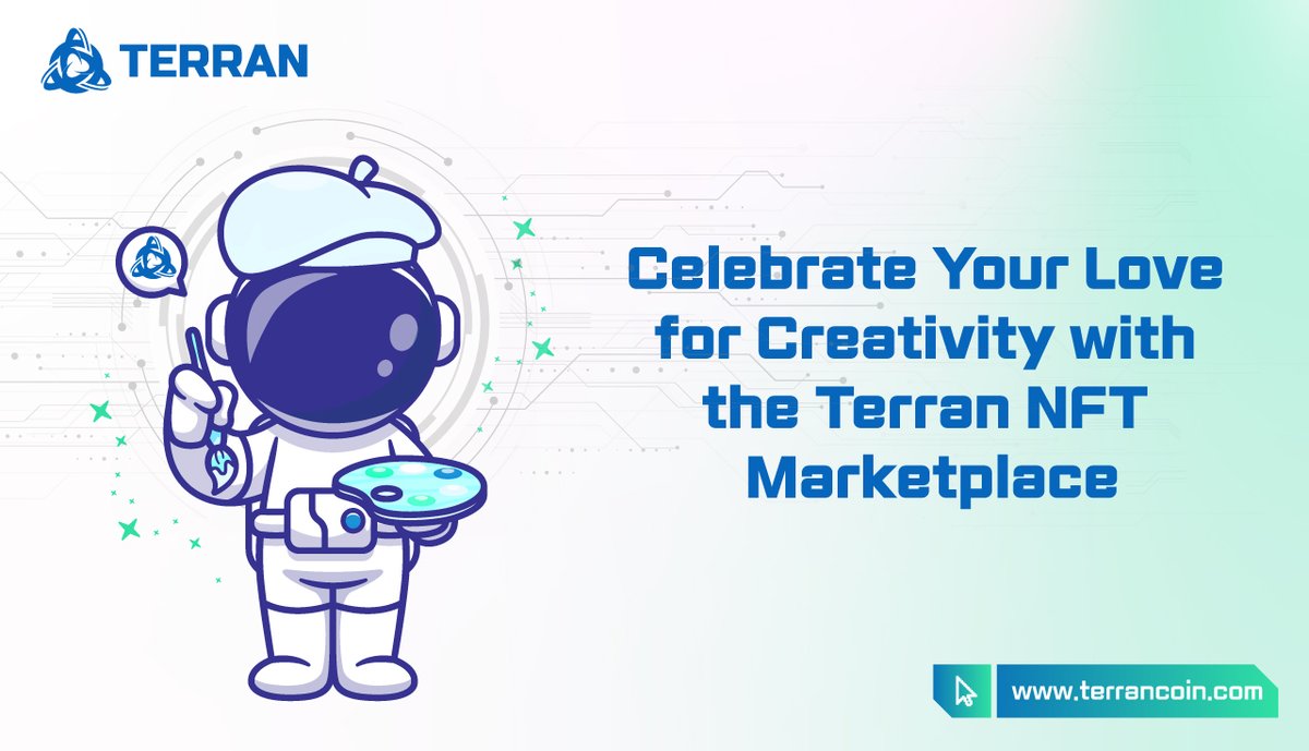 Trade thousands of digital artworks from world-renowned artists in Terran's #NFTMarketplace! Buy, sell, or auction these artworks with #Terran's efficient and accessible #NFT platform. ✅ Don't miss out! Trade #NFTs at the Terran Marketplace today👉 terrancoin.com/#nft