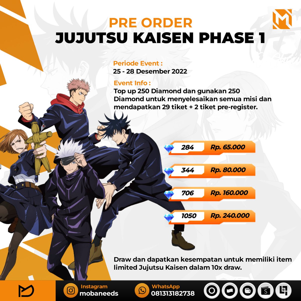 ‌‌           ‌‌           ‌‌           ‌‌           ‌‌           ‌‌           ‌‌      
✰ PO EVENT JUJUTSU KAISEN X MLBB ✰

💌 dm or tiny.cc/wachae

t. po skin top up jjk #zonauang️ ‌‌     
      ‌‌           ‌‌     ‌‌                ‌‌