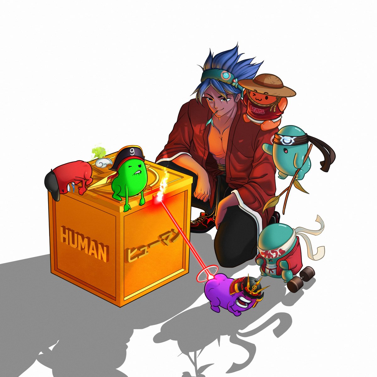 🫘: wen meet my crew and ally?
🥔: come out already Captain! 🏴‍☠️ 

My 2 absolute convictions <a href="/AzukiOfficial/">Azuki</a> <a href="/Memeland/">Memeland ❤️ Memecoin</a> 

Amazing commission done by <a href="/notchesky/">𝚌𝚑𝚎𝚜𝚔𝚢 🪷</a> 🎨

<a href="/9gagceo/">9GAGCEO</a> wen reveal?