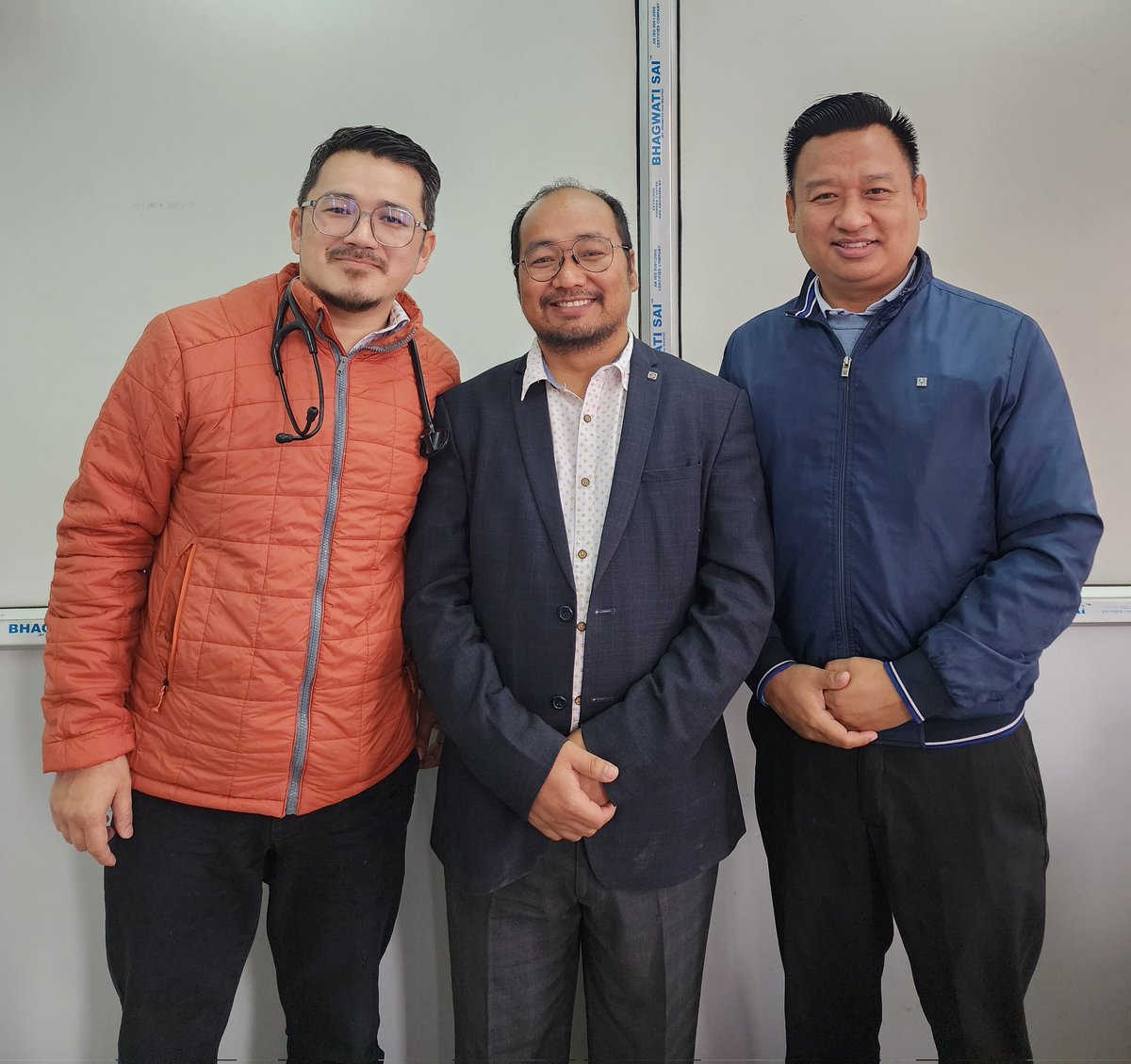 With two renowned cardiologist of the State, Dr. Rinchin D. Megeji and Dr. Tony Ete both faculty at Tomo Riba Institute of Health&amp; Medical Sciences (TRIHMS). Had discussion on implementation of CMAAY &amp;AB PM-JAY.