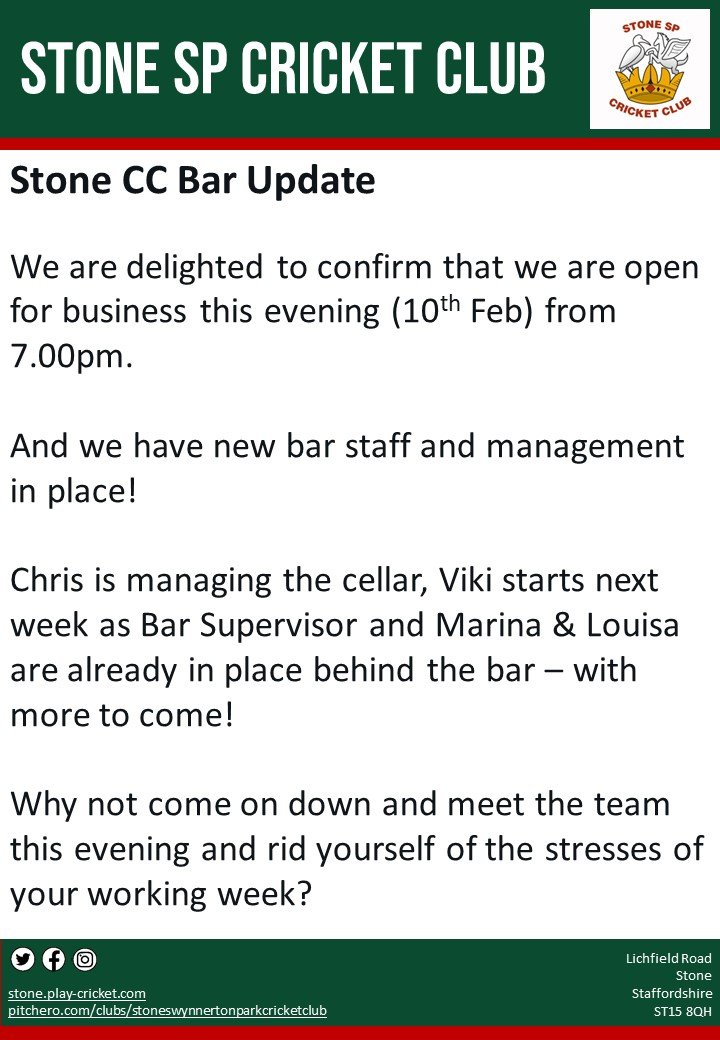 StoneSPCC's tweet photo. Newsflash! - Stone SP CC Bar Update https://t.co/WhJnKu8J7T