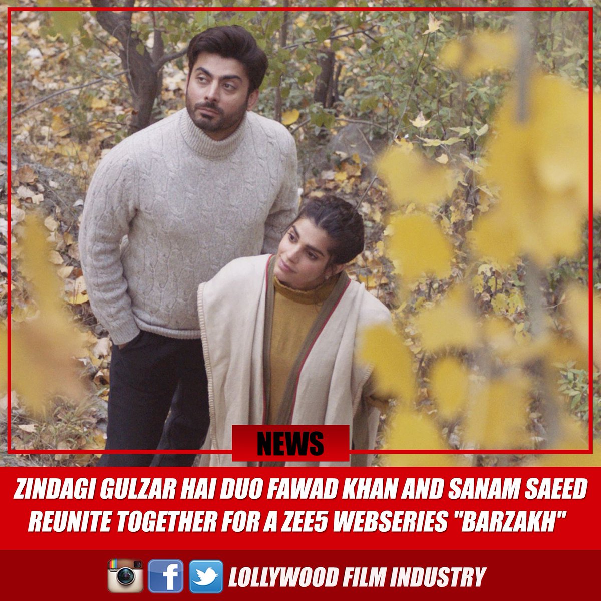 #ZindagiGulzarhai @_fawadakhan_ and @sanammodysaeed Duo  Reunite together but this time On Even Bigger Platform 'A Web Series'
#FawadKhan #SanamSaeed #ZEE5 #Lollywoodfilmindustry