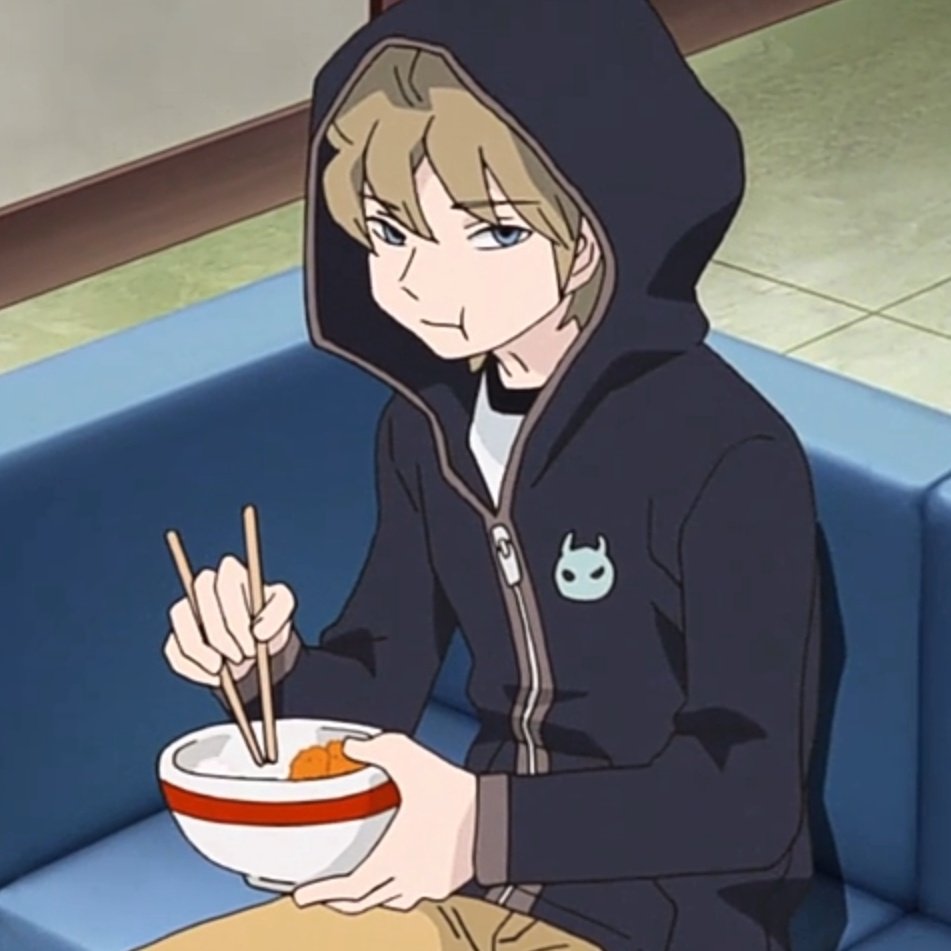 rosieeyaah's tweet photo. please the way he's holding those chopsticks like HOW CAN HE EAT WITH THAT #worldtrigger #hyuse #animetwt https://t.co/1ZEJYwUy9k