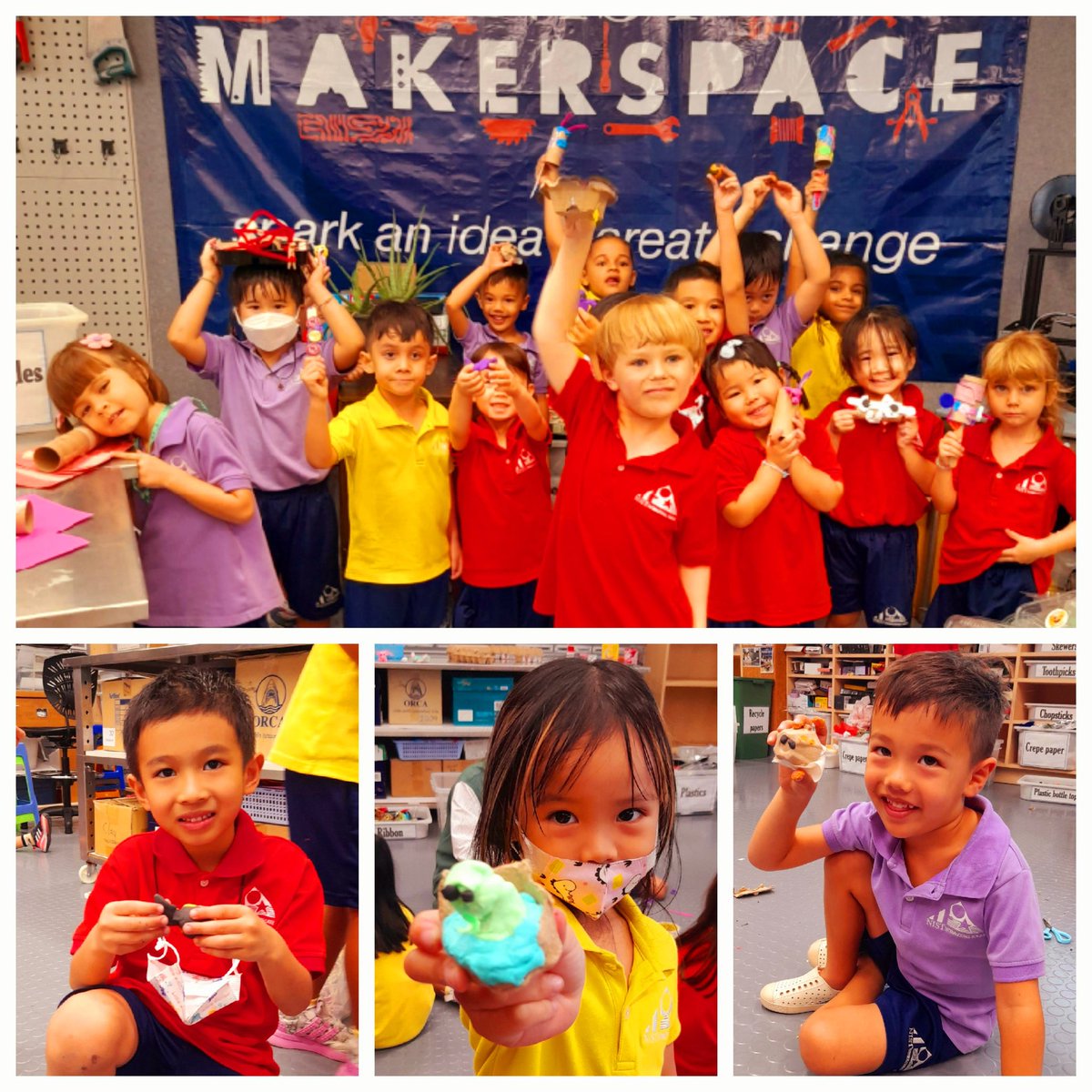 Thank you <a href="/CherylMTerry/">Cheryl Terry</a>! We had a wonderful time cutting, sticking, building and creating our character! #storytelling #earlyyears